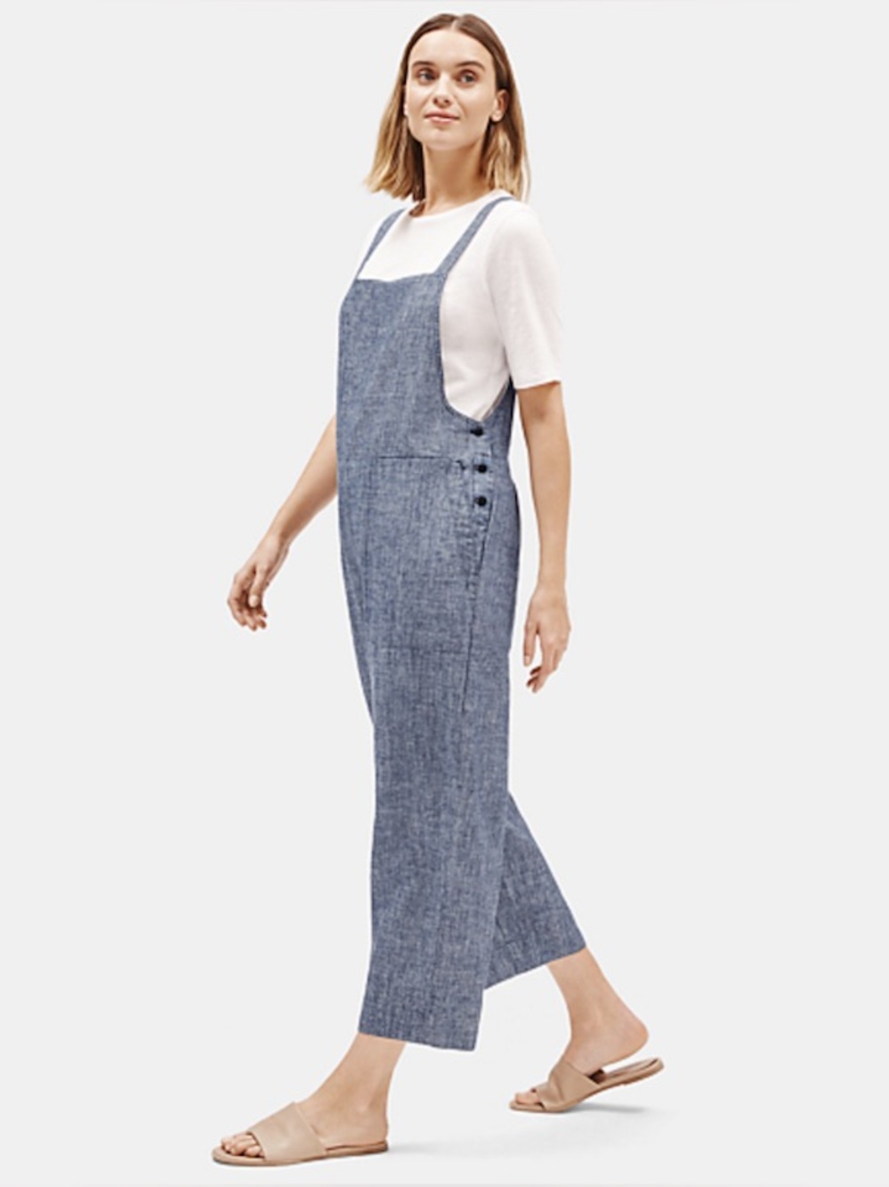 Eileen Fisher Organic Hemp Cotton Jumpsuit Sz XS